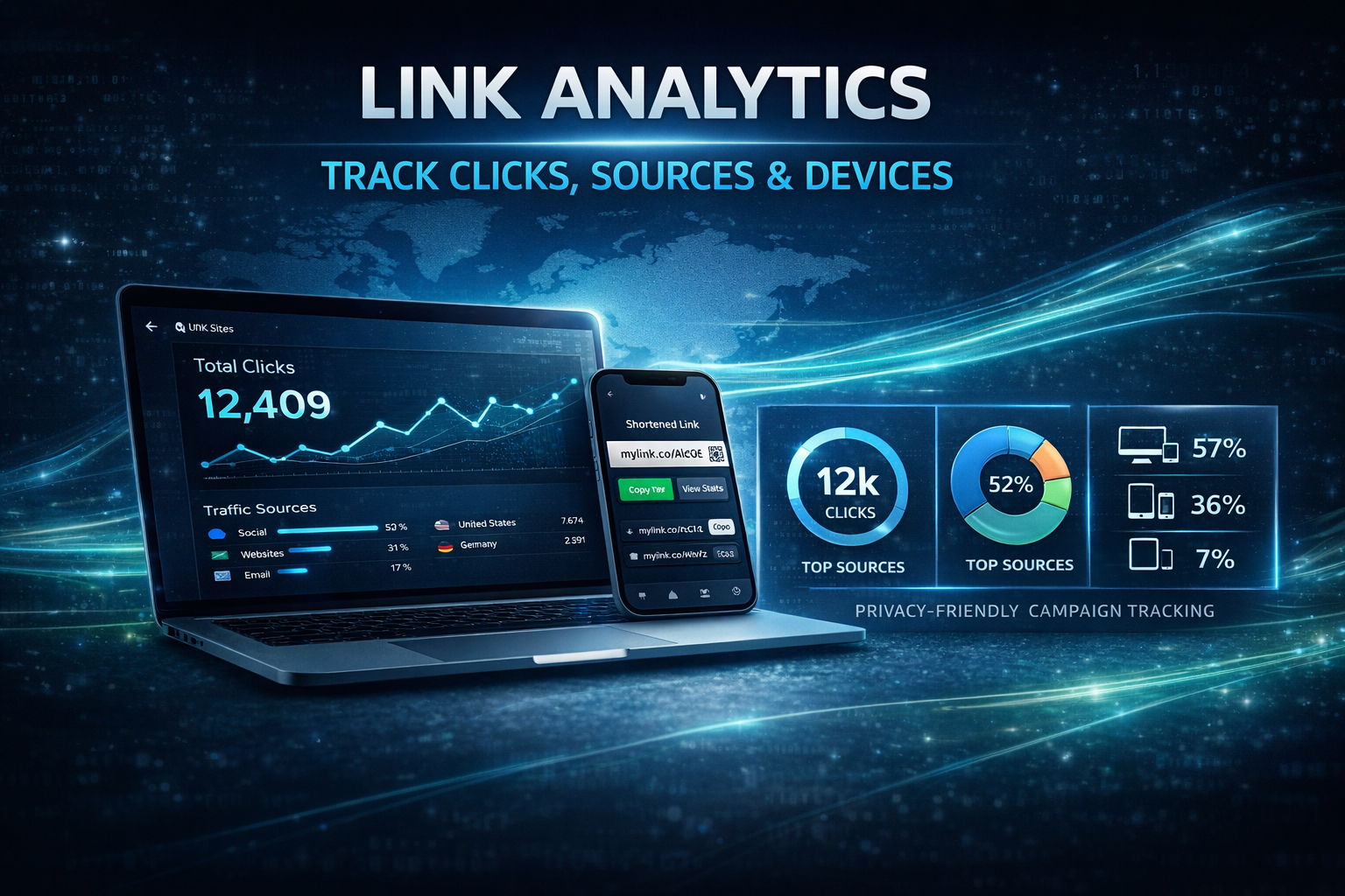 Link and visitor analysis visual