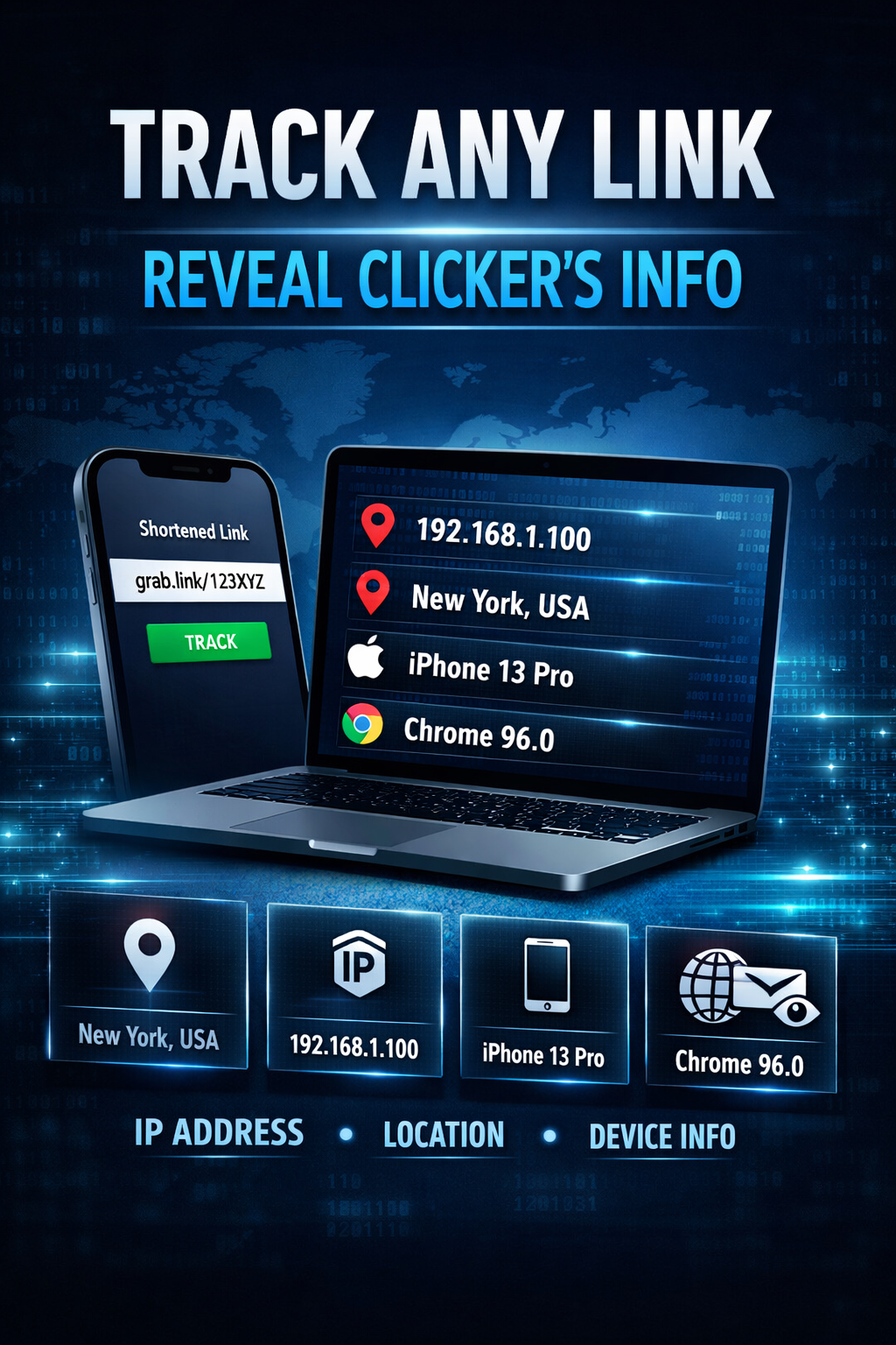 Tracking information overview illustration